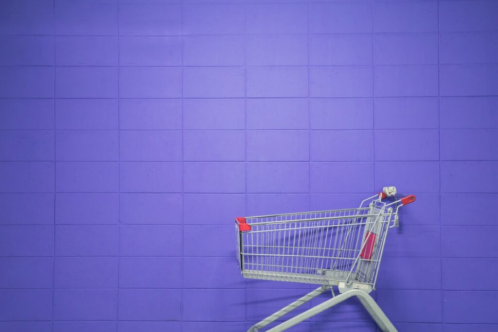 empty shopping trolley